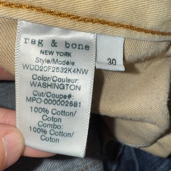 Rag & Bone Women’s Sz 30 Rosa Mid Rise Boyfriend Jeans in Washington Wash - Picture 5 of 7